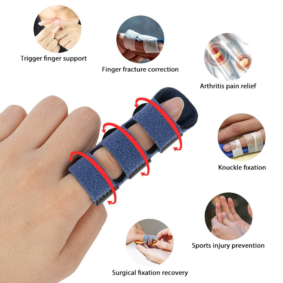 Verstellbare Fingerschiene mit Aluminiumstreifen – Fingerstütze zur Ruhigstellung, atmungsaktiv, Universalgröße, 2 Stück