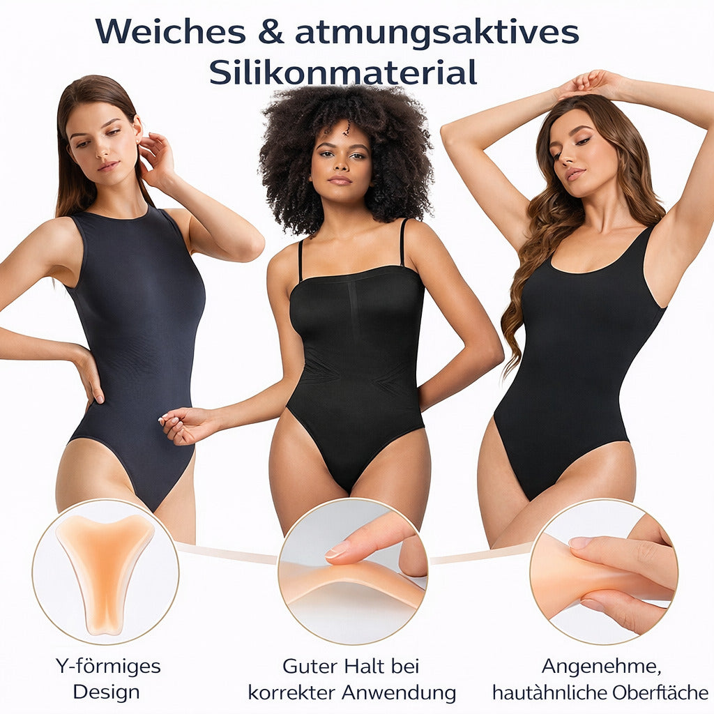 Unsichtbare Silikon Einlagen 4er Set, nahtlos, selbsthaftend, wiederverwendbar, geeignet für Bikini, Leggings & enge Kleidung