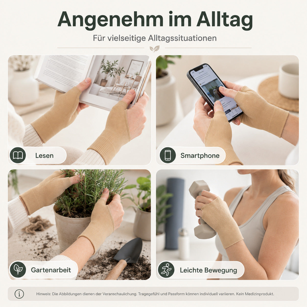 COOL-i Daumenbandage 1 Paar mit SEBS-Gelpolster, elastische Handgelenkstütze für Alltag, Arbeit & Sport