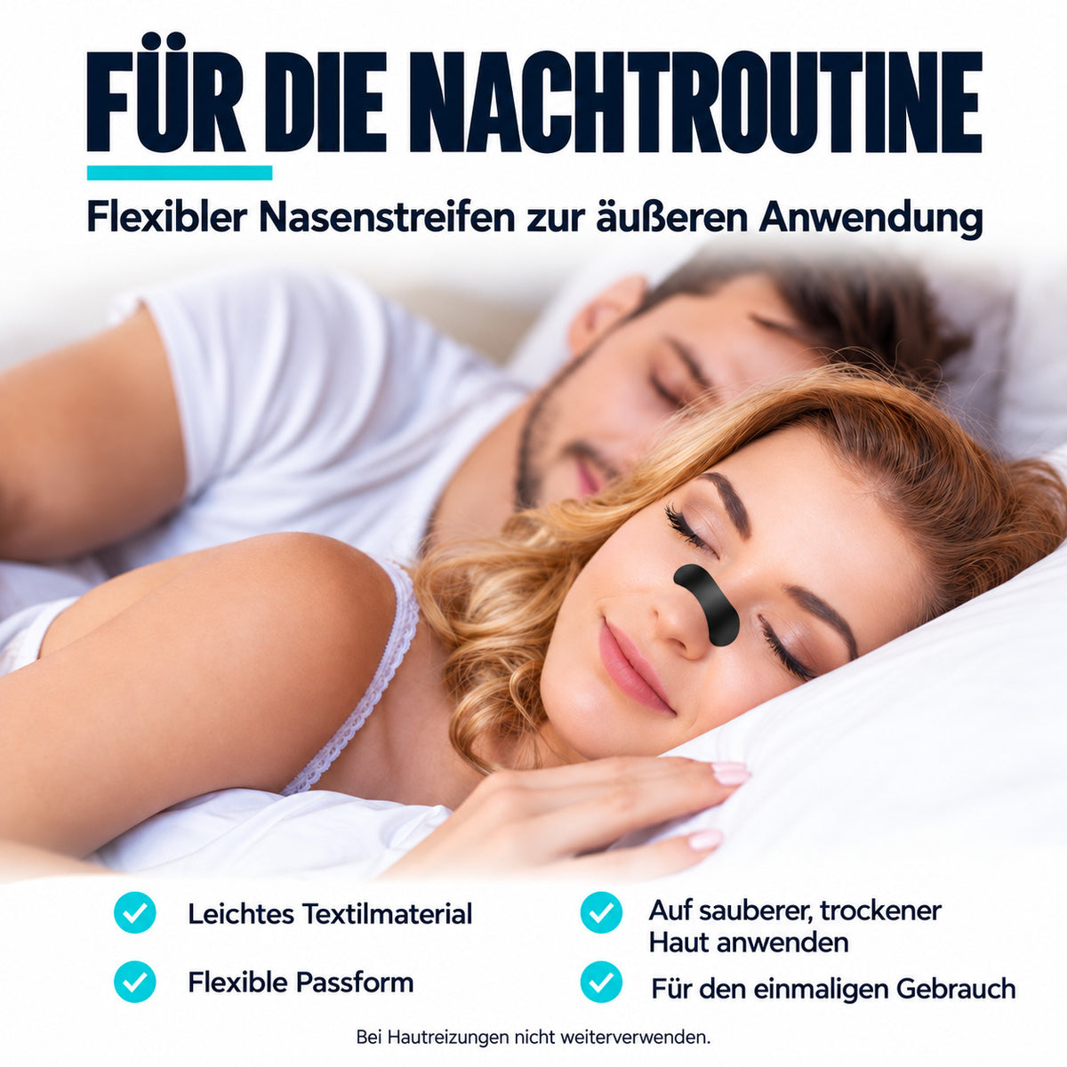COOL-i Nasenpflaster 30 Stück, Nasenpflaster mit 3 flexiblen Streifen, selbstklebend, für Alltag & Sport