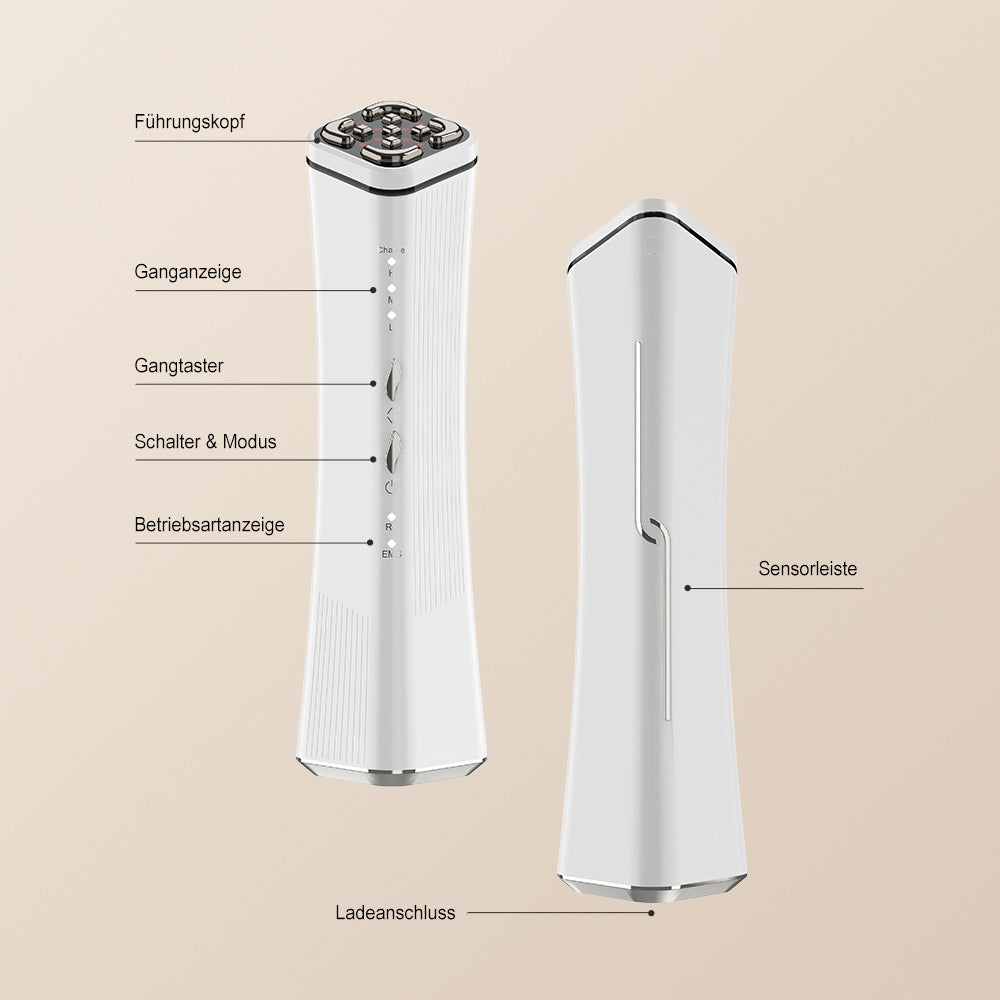 Cool-i ® RF & EMS Gesichtspflegegerät mit Lichtanwendung – Kabelloses Hautpflegetool für ergänzende Straffung & Regeneration