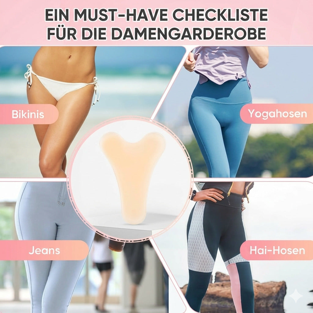 Unsichtbare Silikon Einlagen 4er Set, nahtlos, selbsthaftend, wiederverwendbar, geeignet für Bikini, Leggings & enge Kleidung