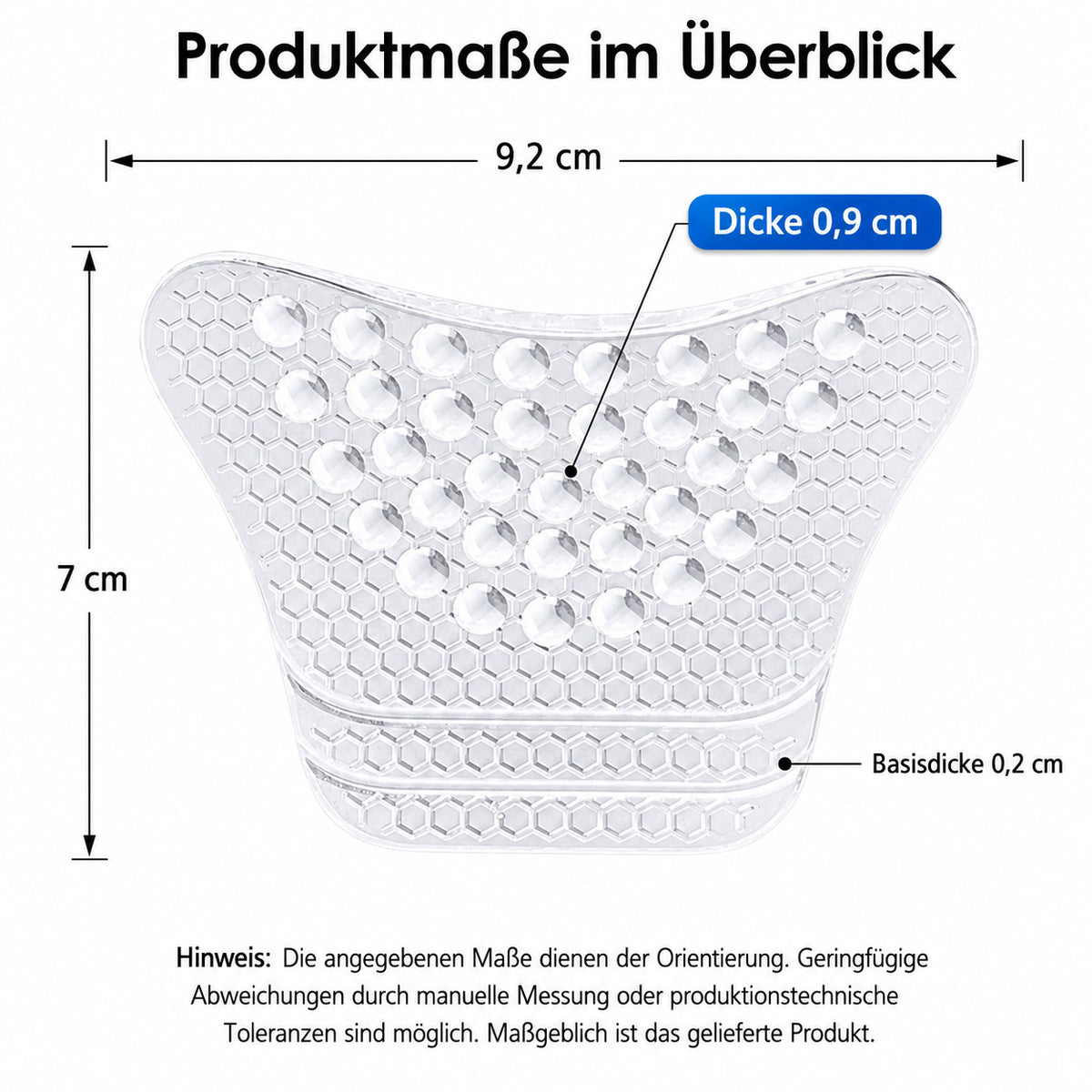 COOL-i Fußgewölbe Pads 2 Paar, Gel Arch Support Einlagen mit 2 Höhen, selbstklebend & zuschneidbar