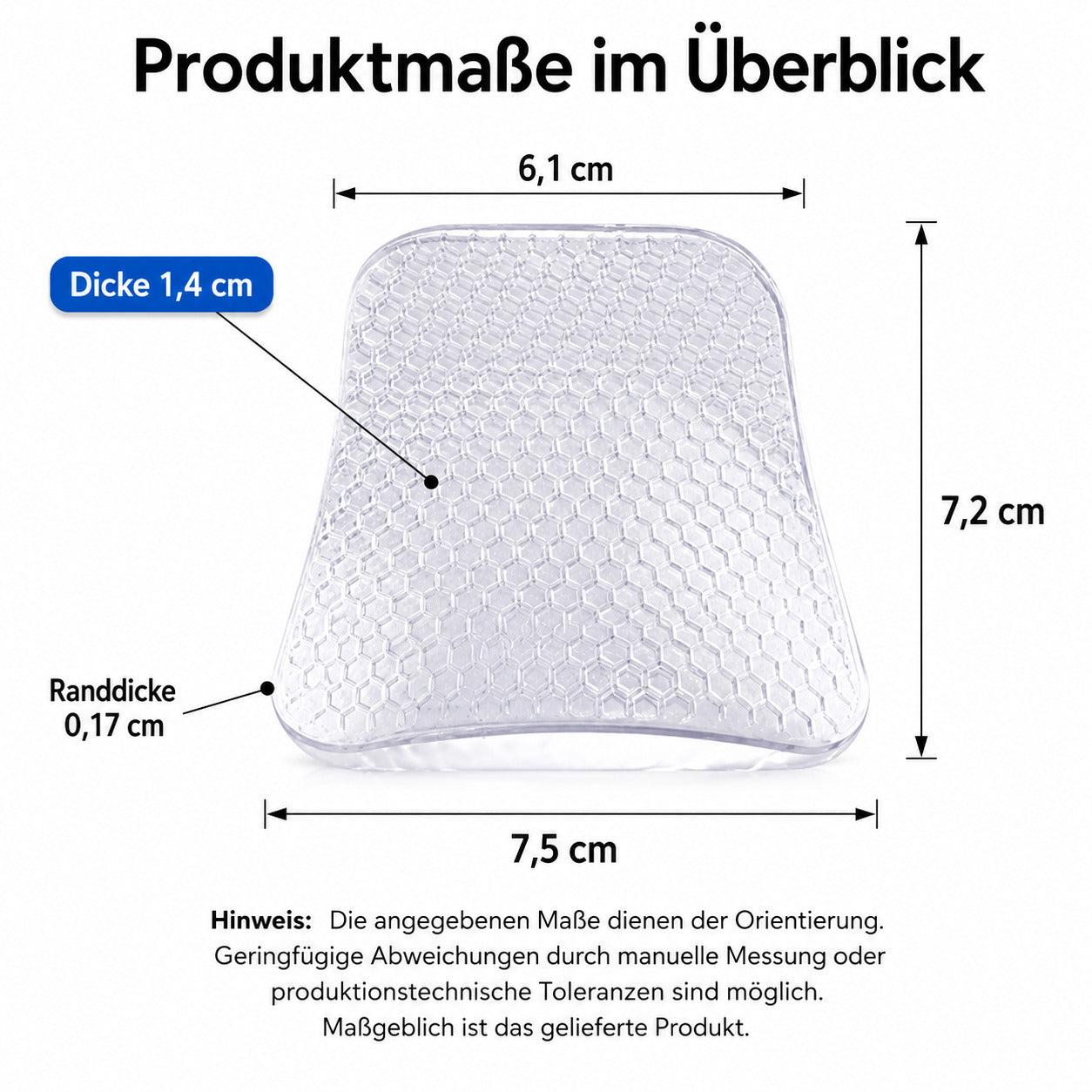 COOL-i 2 Paar Gel-Fußgewölbe-Pads, selbstklebend, zuschneidbar, wiederverwendbar & transparent