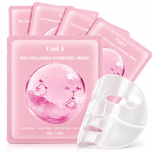 Cool-i® Bio Collagen Real Deep Maske – 5 Stück | Collagen & Kupferpeptide | Beruhigende & feuchtigkeitsspendende Pflege