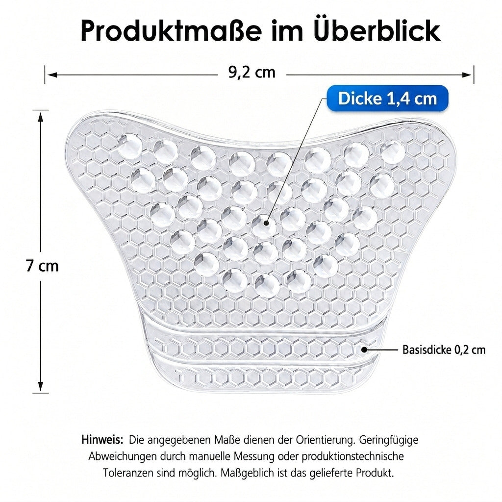 COOL-i Fußgewölbe Pads 2 Paar, Gel Arch Support Einlagen mit 2 Höhen, selbstklebend & zuschneidbar