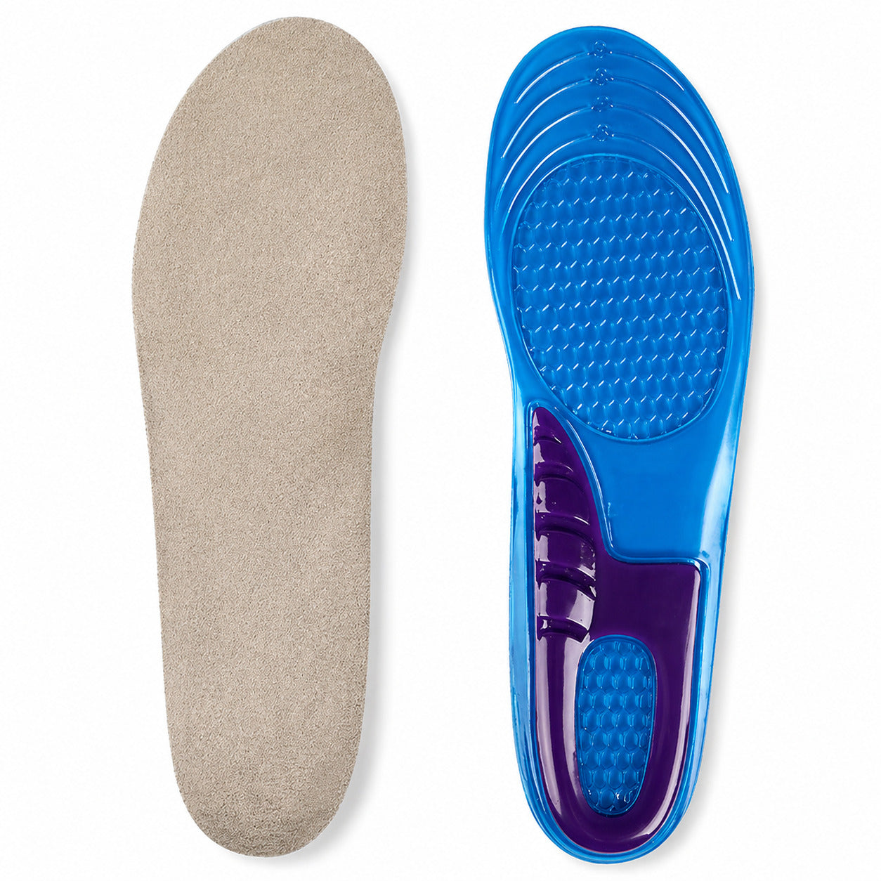 Gel Einlegesohlen,Orthopädisch, stoßdämpfend & weich für Ferse und müde Füße,unisex & waschbar