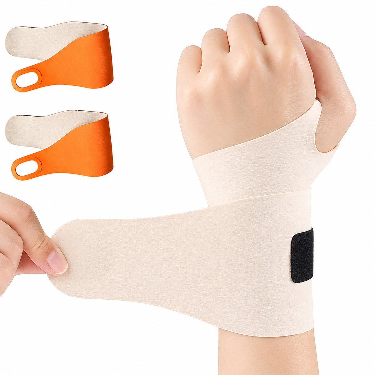 2er Set Handgelenkbandage elastisch, ultradünn, verstellbar, atmungsaktiv, für Sport, Arbeit & Alltag