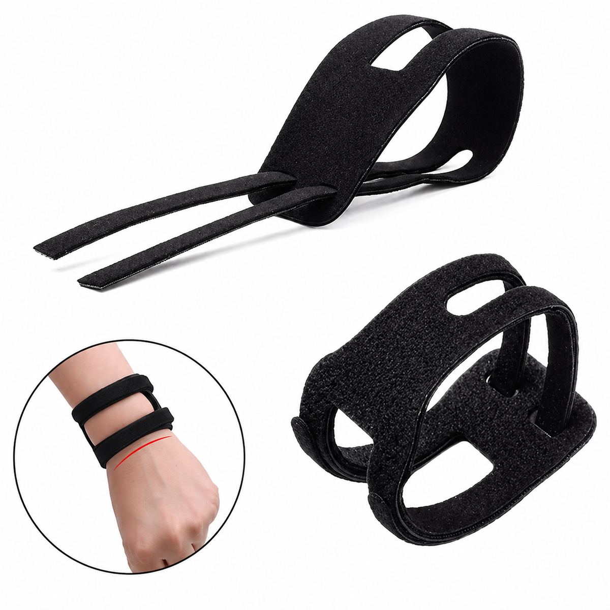 2er Set Handgelenkbandage, verstellbar & elastisch, atmungsaktiv für Alltag & Sport