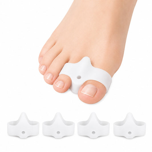 Zehentrenner Gel Set 2 Paar, weich & flexibel, für überlappende Zehen, unisex tragbar