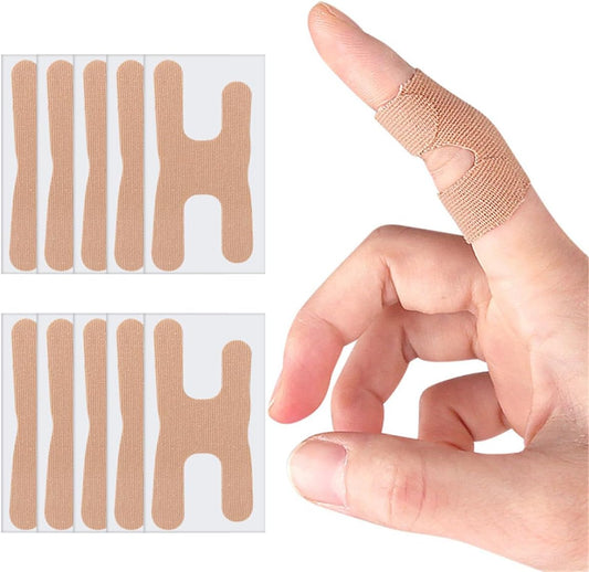 10er Set Finger Tape selbsthaftend, elastisch, atmungsaktiv, hautfreundlich, zuschneidfrei, Anti Reibung Schutz