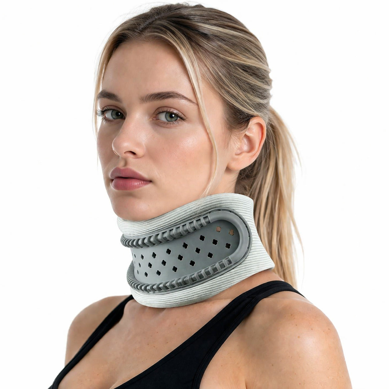 Halsstütze, weiche Nackenstütze verstellbar, atmungsaktiv & ergonomisch für Alltag & Komfort