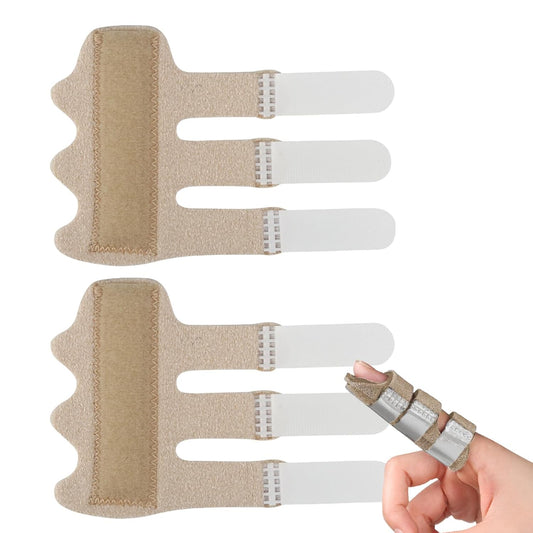 Cool-i® Verstellbare Fingerschiene mit Aluminiumstreifen – Fingerstütze zur Ruhigstellung, atmungsaktiv, Universalgröße, 2 Stück