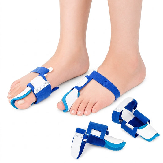 2x Zehenspreizer Zehen-Korrektur Ballenschutz Schiene Hallux Valgus Fuß Bandage