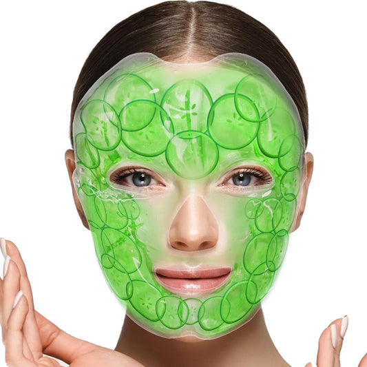 Gel Gesichtsmaske,Kalt & Warmanwendung, wiederverwendbar, BPA frei,für Augenpartie & Gesichtspflege