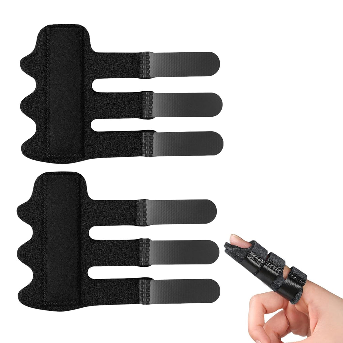 Verstellbare Fingerschiene mit Aluminiumstreifen – Fingerstütze zur Ruhigstellung, atmungsaktiv, Universalgröße, 2 Stück