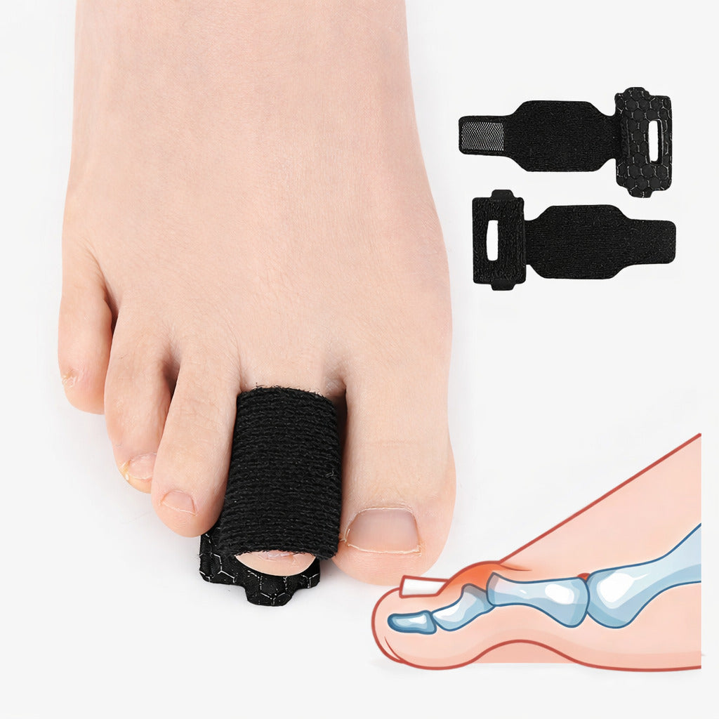 Zehenschiene mit Aluminiumstütze, verstellbare Zehenbandage, rutschhemmend & atmungsaktiv