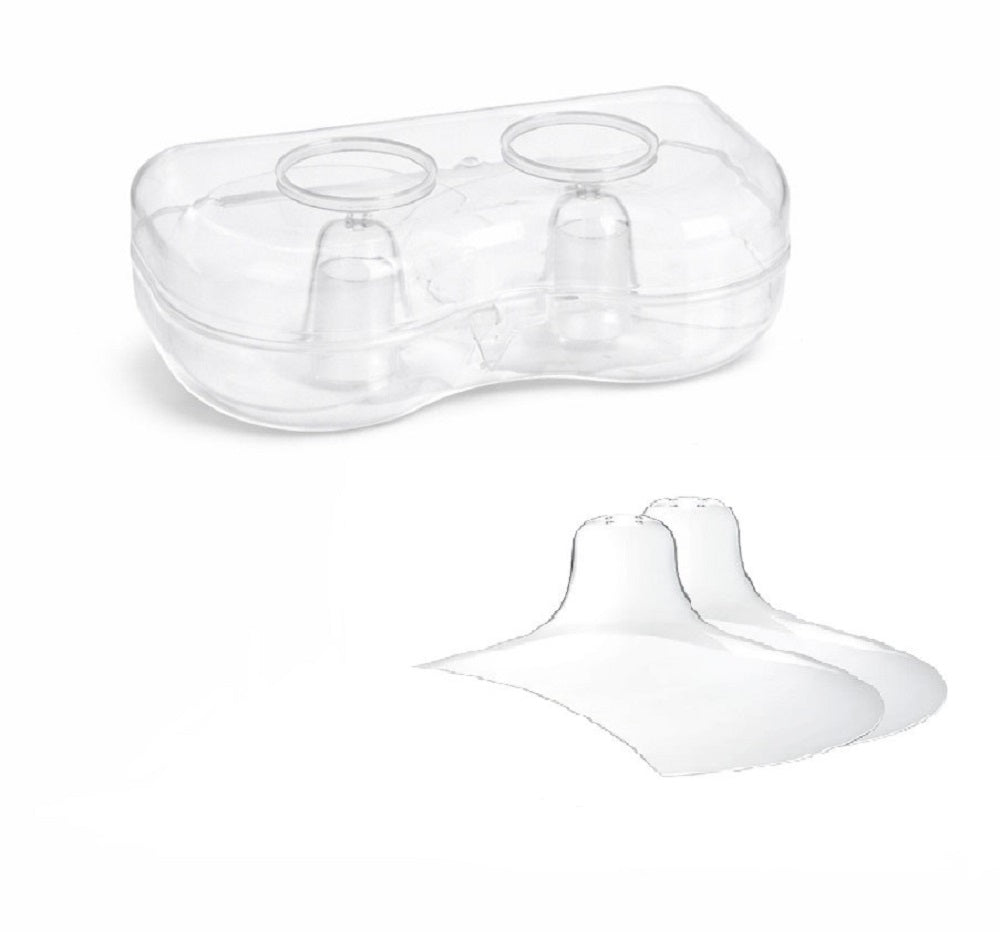 Stillhütchen Silikon 2er Set mit Box – weiche Brustwarzen Schutzhütchen BPA frei, wiederverwendbar & hautfreundlich