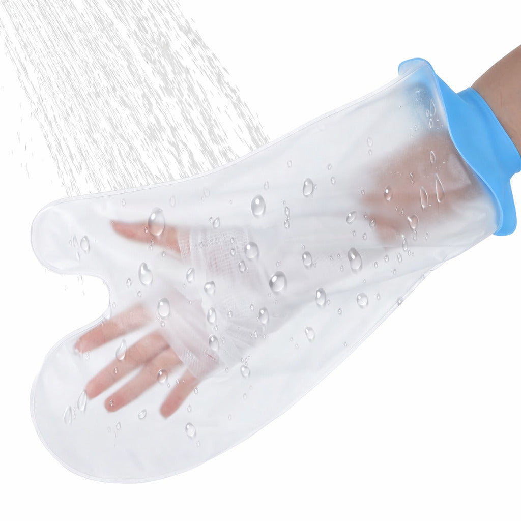 Wasserdichte Dusch-Schutzhülle für Hand – Wiederverwendbarer TPU Schutzüberzug mit elastischem Silikonring