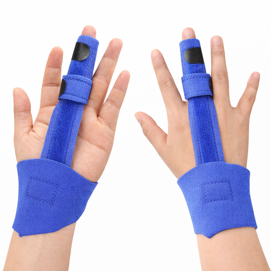 Fingerschiene mit Aluminiumstütze, verstellbare Fingerbandage für Zeige, Mittel & Ringfinger