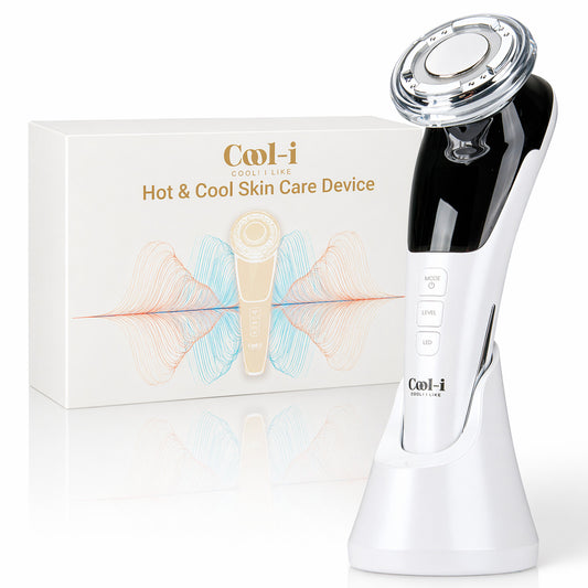 COOL-i® 5-in-1 Beautygerät – Für ergänzende Gesichtspflege mit EMS, Licht-, Wärme- & Kühlfunktion – Kabellos & kompakt für Zuhause