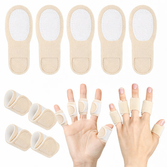 Fingerbandage 10er Set, verstellbare Fingerwickel aus Baumwolle, weich & wiederverwendbar, für Alltag & Pflege