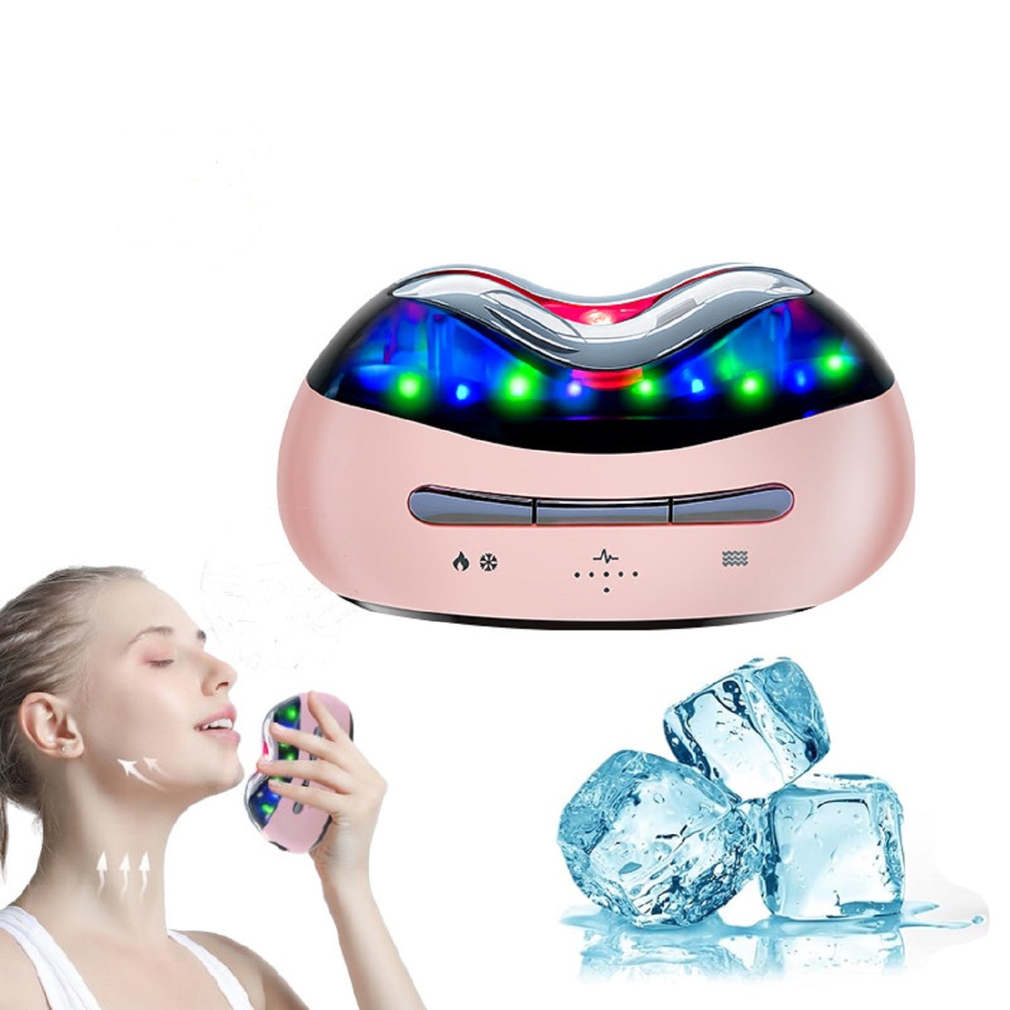 Cool-i ® Multifunktionales Heiß & Kalt Beautygerät mit EMS, LED Licht & Vibration Für Gesicht, Hals & Körper, kabellos, IPX6