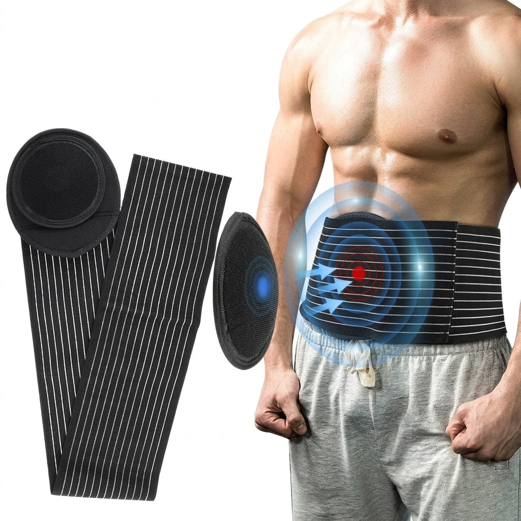 COOL-i Bauchbandage mit 2 abnehmbaren Druckpolstern, verstellbarer Bauchgurt mit Klettverschluss