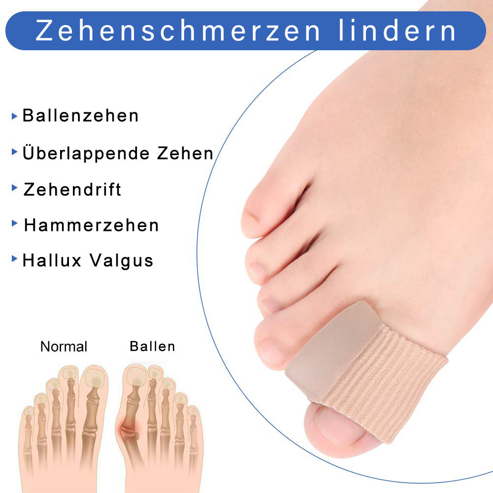 2 Paar, Zehenspreizer mit Gel Kissen für Hallux Valgus und Hammerzehen