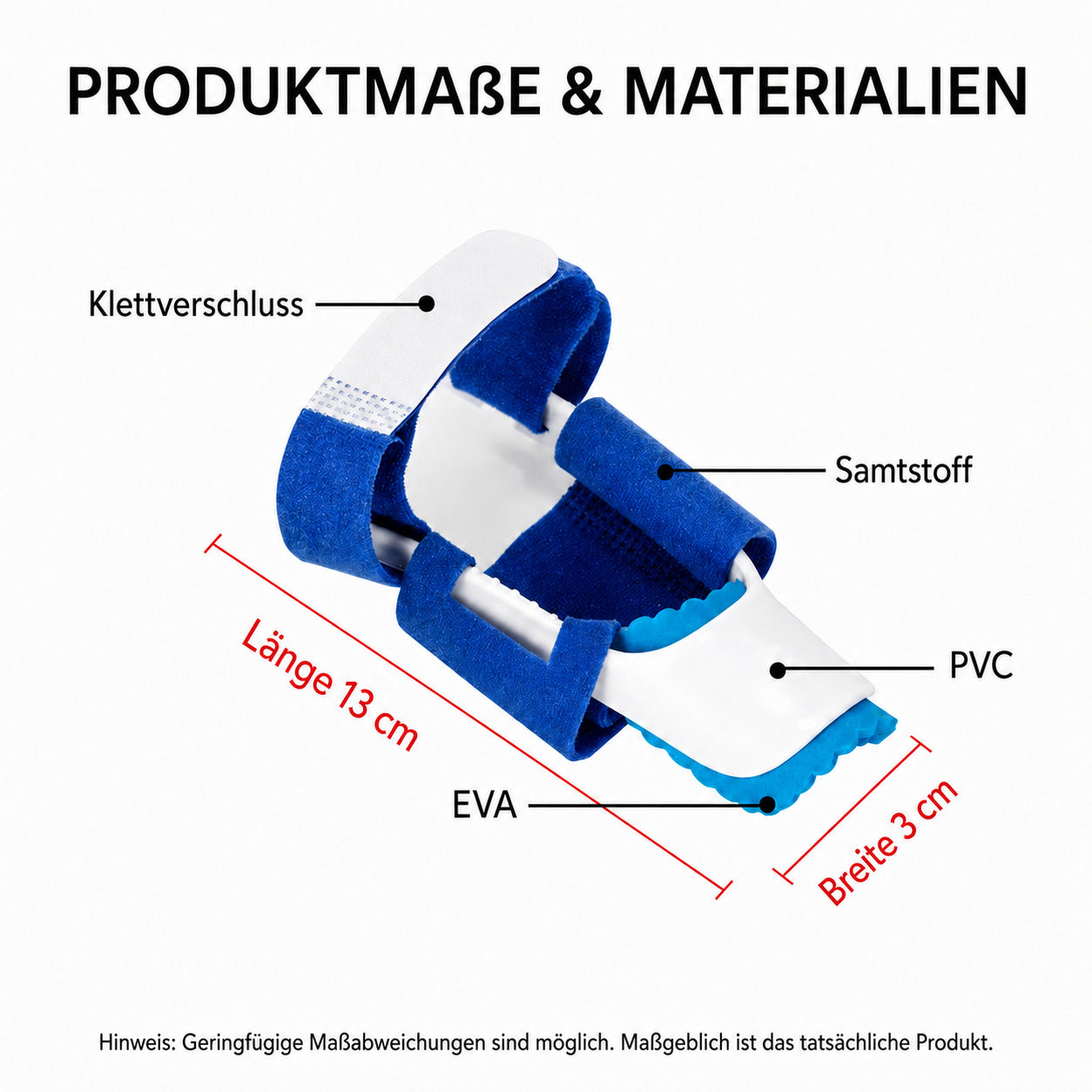 2x Zehenspreizer Zehen-Korrektur Ballenschutz Schiene Hallux Valgus Fuß Bandage