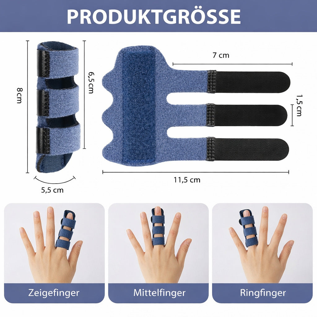 Verstellbare Fingerschiene mit Aluminiumstreifen – Fingerstütze zur Ruhigstellung, atmungsaktiv, Universalgröße, 2 Stück
