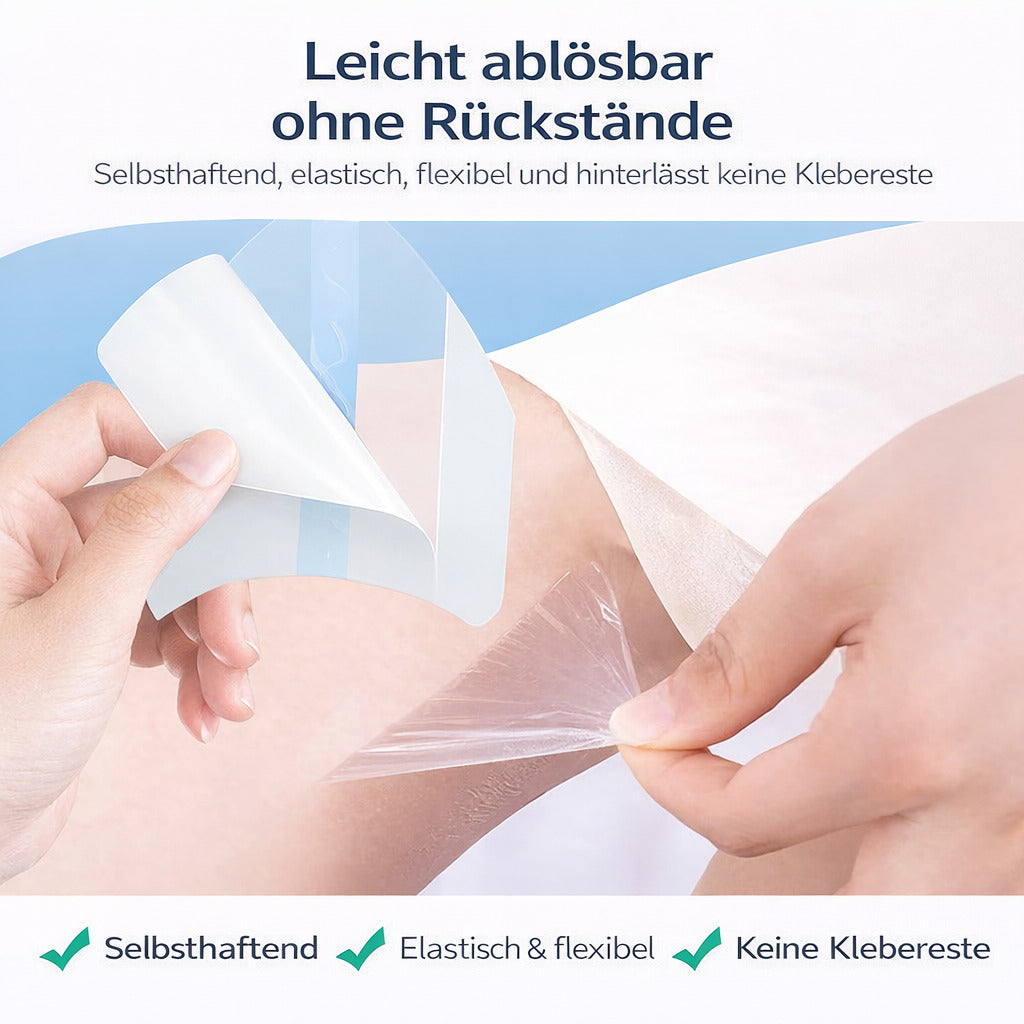 30er Set Oberschenkel Pflaster, transparent, selbsthaftend, schweißresistent & hautfreundlich