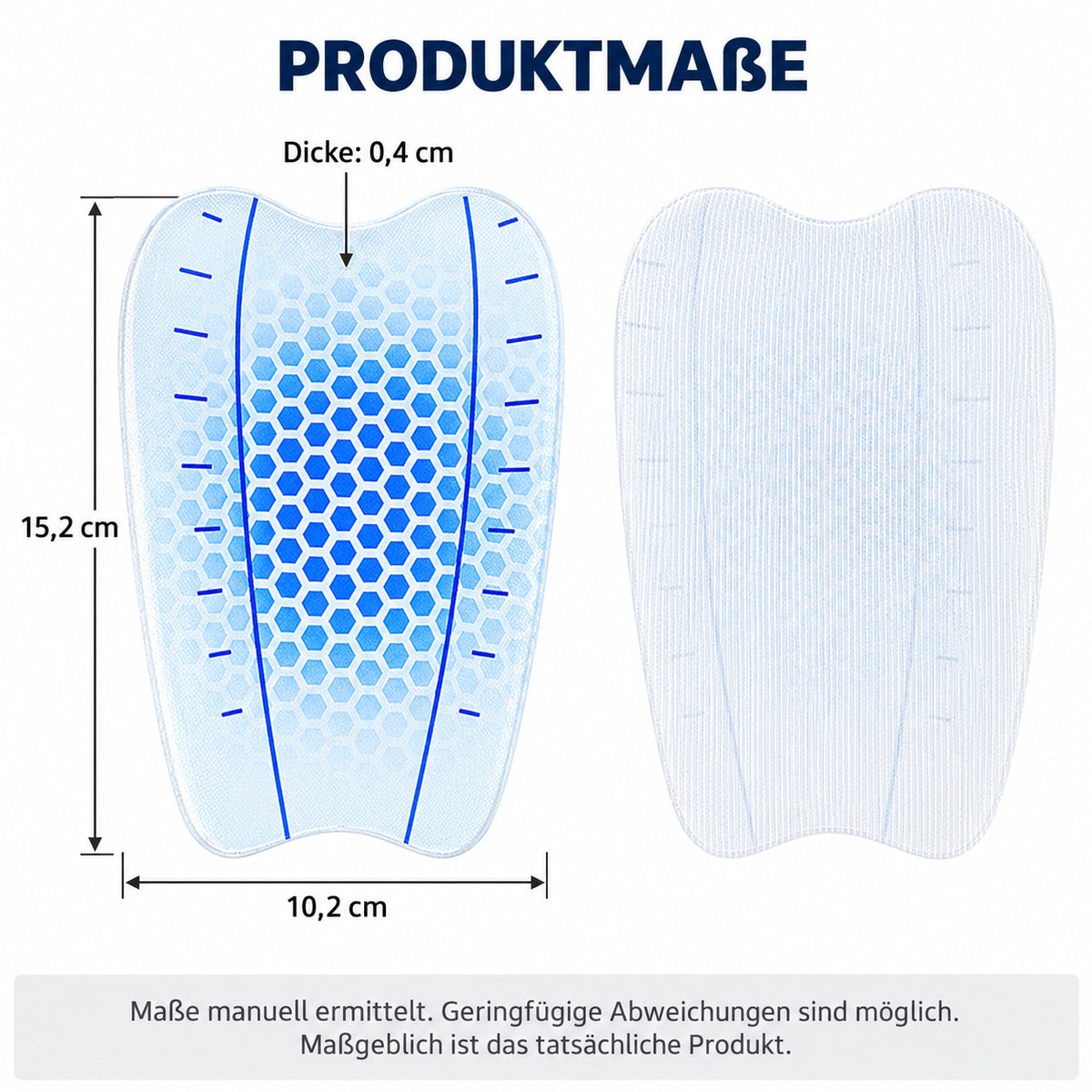 COOL-i Schienbeinpolster für Skischuhe, 2 Stück, selbstklebende Gel-Pads mit Wabenstruktur