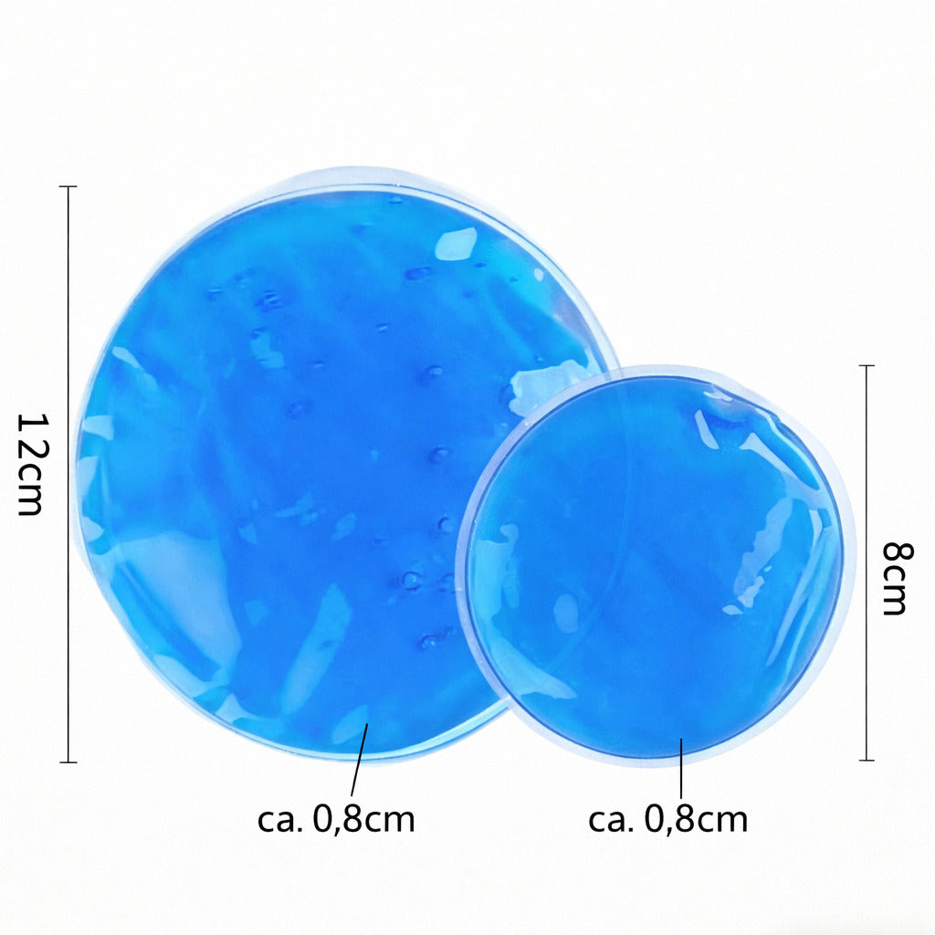 Kühl & Wärmepad Set 8er, Gel Kompressen 12 cm & 8 cm, wiederverwendbar, flexibel für Alltag & Sport