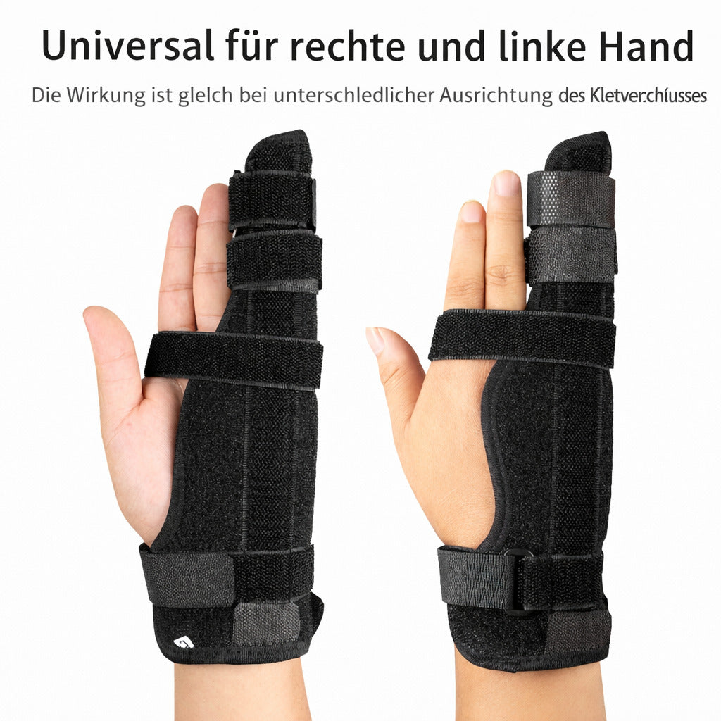 Finger und Handgelenksbandage mit zwei Aluminiumstützen, verstellbar, atmungsaktiv, links/rechts tragbar, 1 Stück