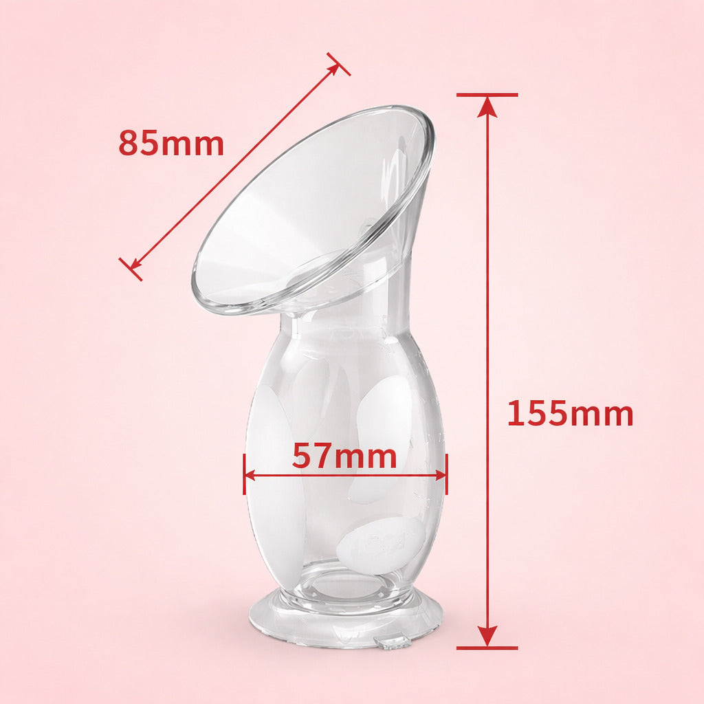 Manuelle Silikon Milchpumpe 110 ml，BPA frei, tragbar, leise, Milchauffangbehälter, leicht zu reinigen