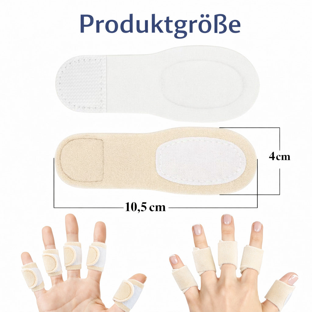 Fingerbandage 10er Set, verstellbare Fingerwickel aus Baumwolle, weich & wiederverwendbar, für Alltag & Pflege