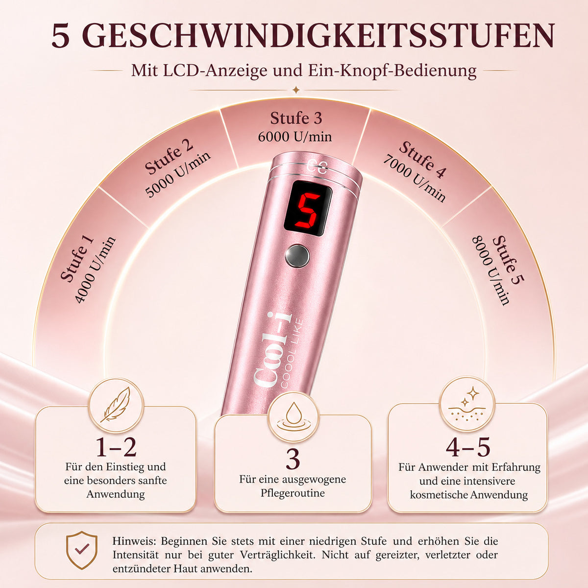 Cool-i® Fusion Pen, neue Generation mit 3 ml Kartusche, einstellbare Abgabe, 5 Stufen & Sicherheitsstopp A3