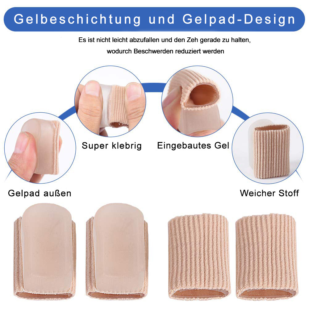 2 Paar, Zehenspreizer mit Gel Kissen für Hallux Valgus und Hammerzehen