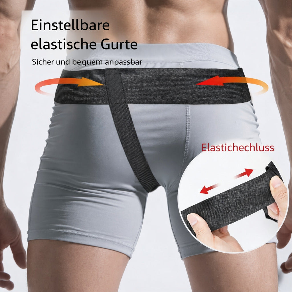 Verstellbarer Leisten Stützgürtel für Herren,atmungsaktiv & diskret, links/rechts tragbar