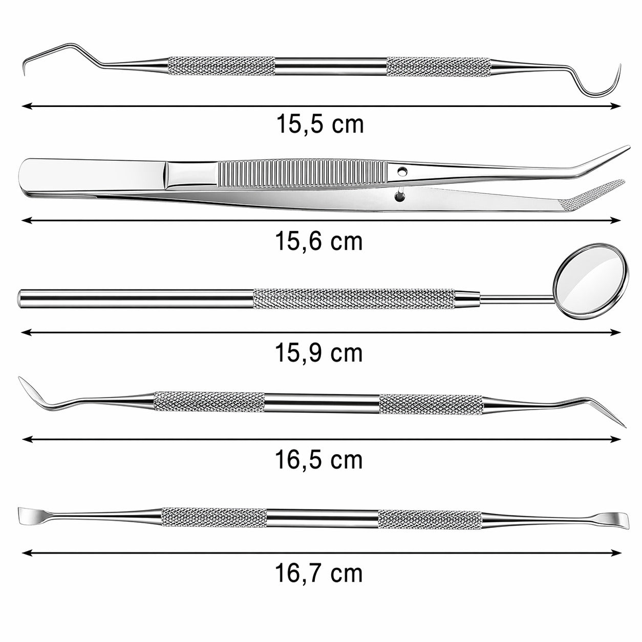 Zahnpflege Set,5 teiliges Reinigungsset für Zahnzwischenräume & tägliche Mundhygiene