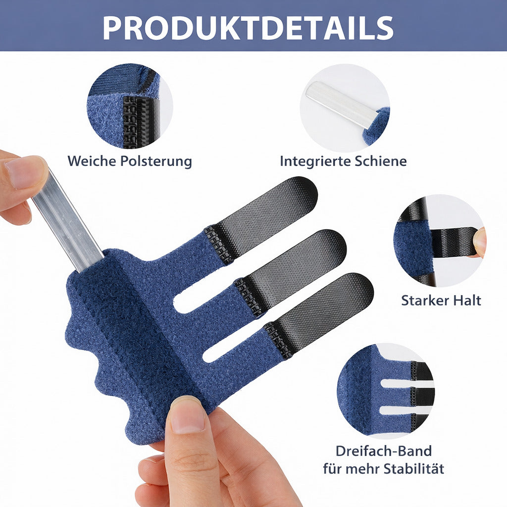Verstellbare Fingerschiene mit Aluminiumstreifen – Fingerstütze zur Ruhigstellung, atmungsaktiv, Universalgröße, 2 Stück