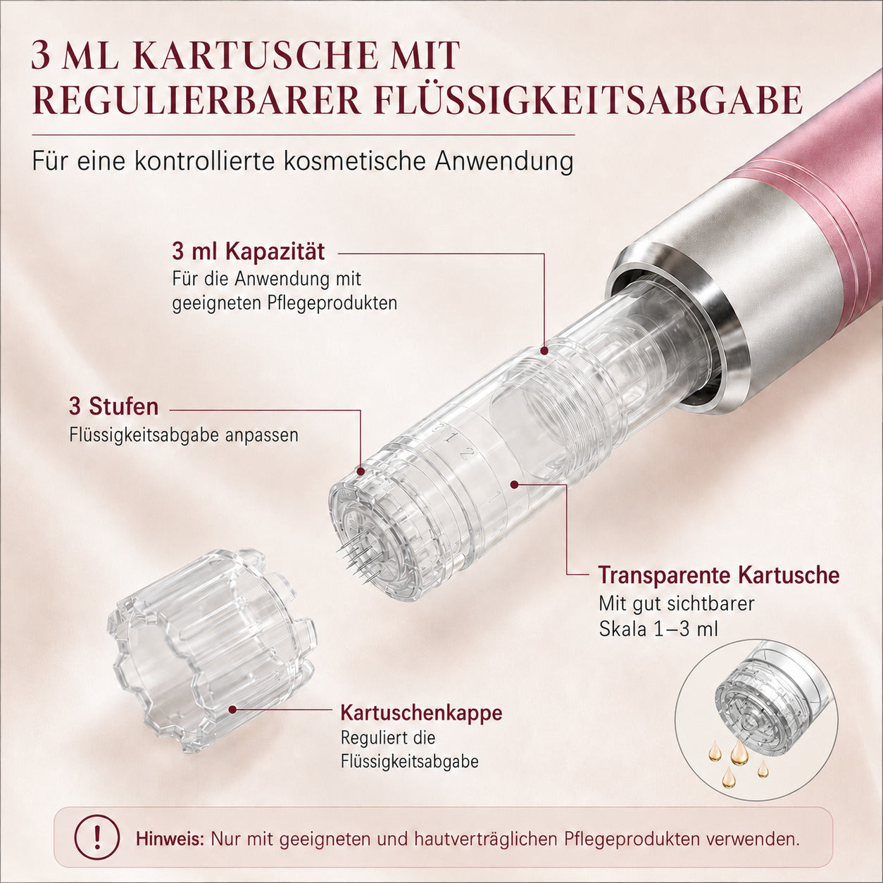 Cool-i® Fusion Pen, neue Generation mit 3 ml Kartusche, einstellbare Abgabe, 5 Stufen & Sicherheitsstopp A3