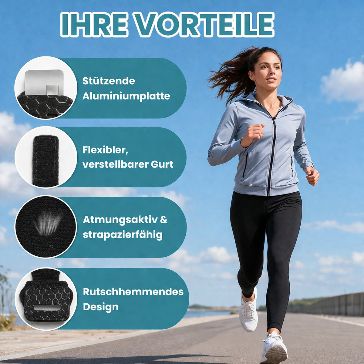 2er Zehenschutz Bandage, verstellbar für 2 Zehen, rutschhemmend & atmungsaktiv