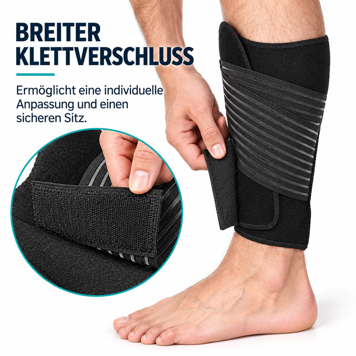 COOL-i Wadenbandage mit Kompression, verstellbare Sport  Wadenstütze mit Klettverschluss