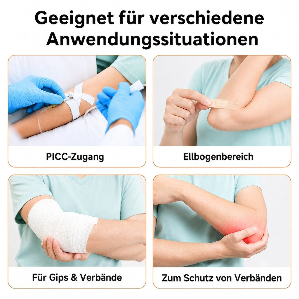 COOL-i Wasserdichte Ellenbogen-Duschhülle, wiederverwendbarer TPU-Duschschutz