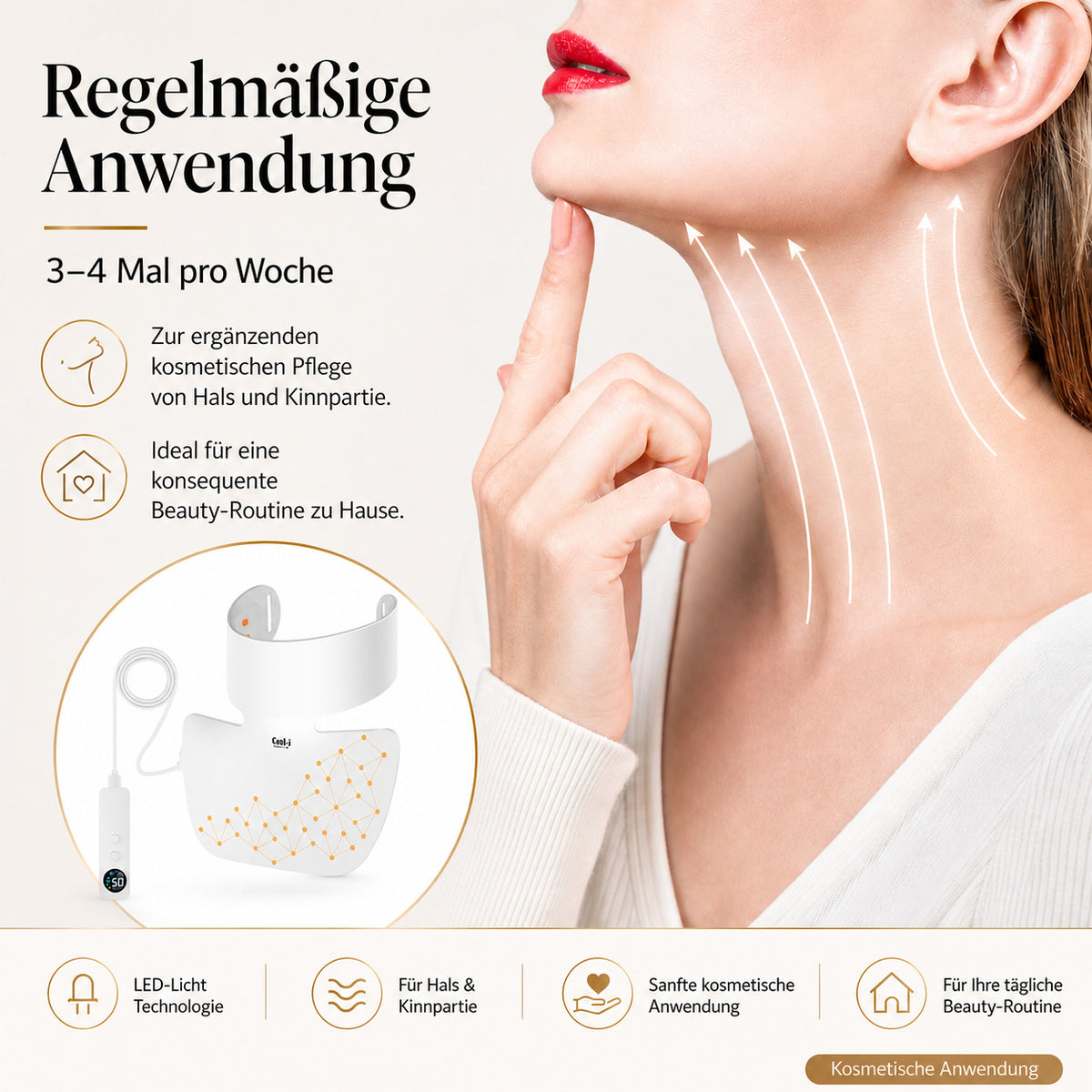 Nacken- und Oberkörper-Rotlichttherapie Maske