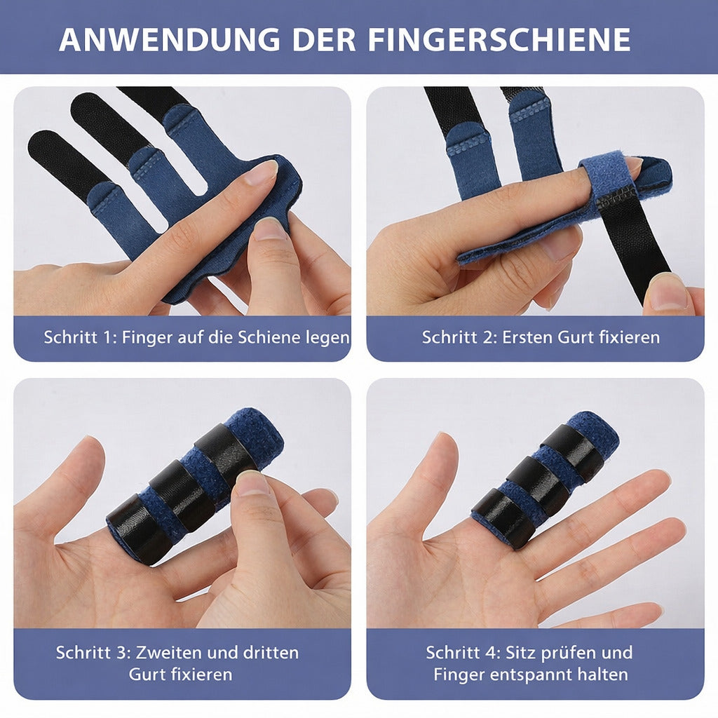 Verstellbare Fingerschiene mit Aluminiumstreifen – Fingerstütze zur Ruhigstellung, atmungsaktiv, Universalgröße, 2 Stück
