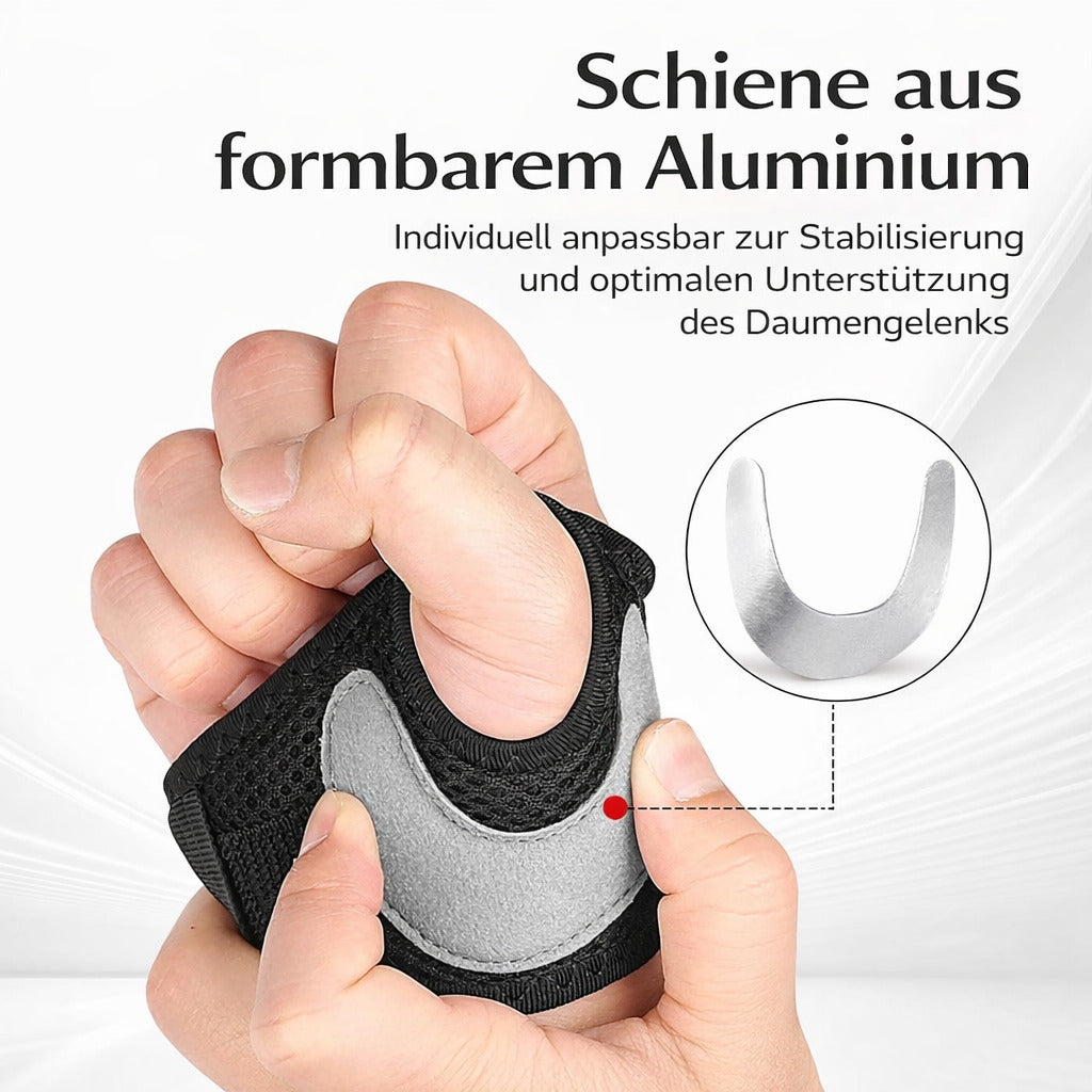 Daumen & Handgelenkbandage mit Aluminium-Schiene, verstellbare Stütze mit Klettverschluss für Alltag & Sport