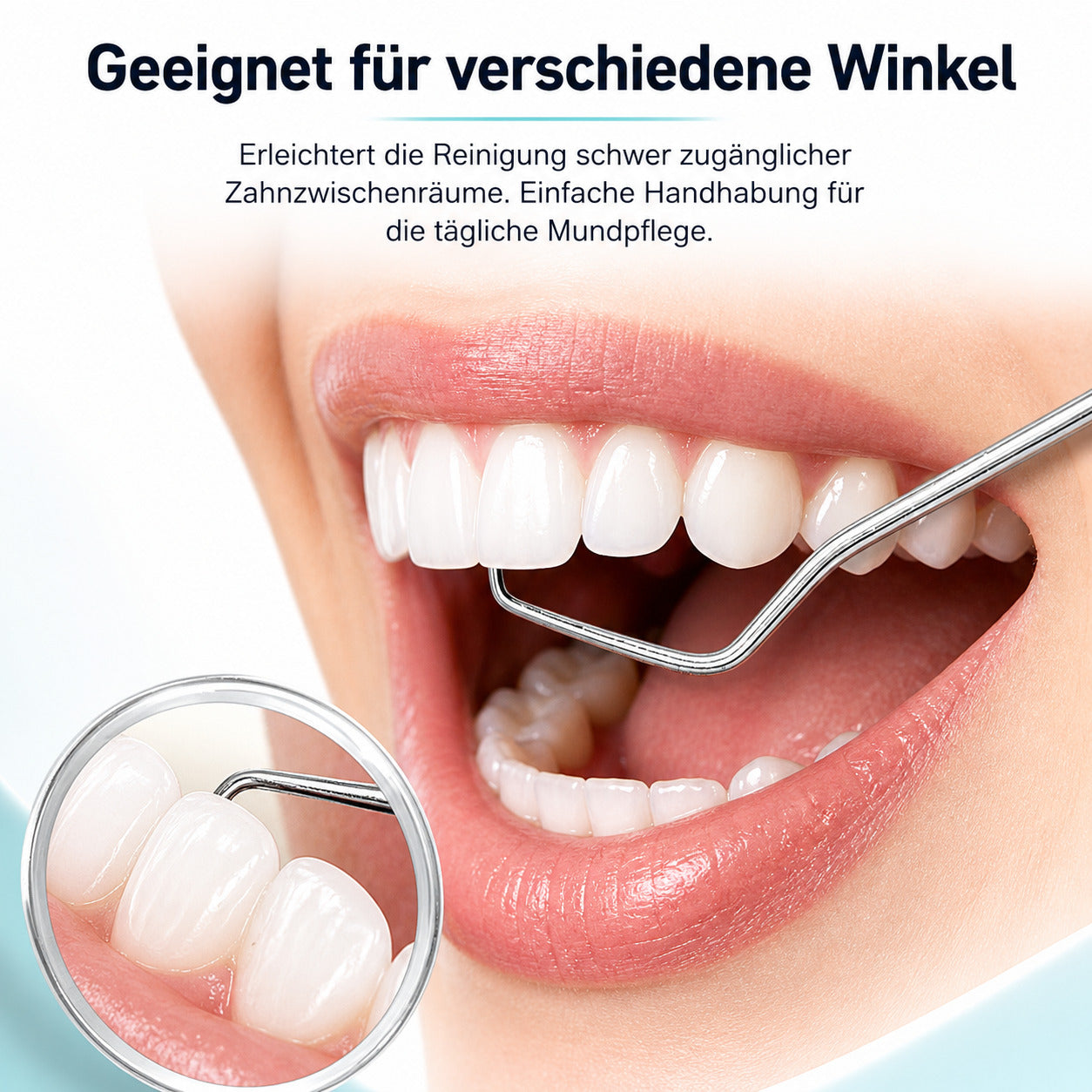 Zahnpflege-Set, 9er Pack Edelstahl Zahnstocher,wiederverwendbar,Ideal für Unterwegs